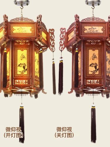 中式仿古宮燈 茶樓過道中的新年紅火年味